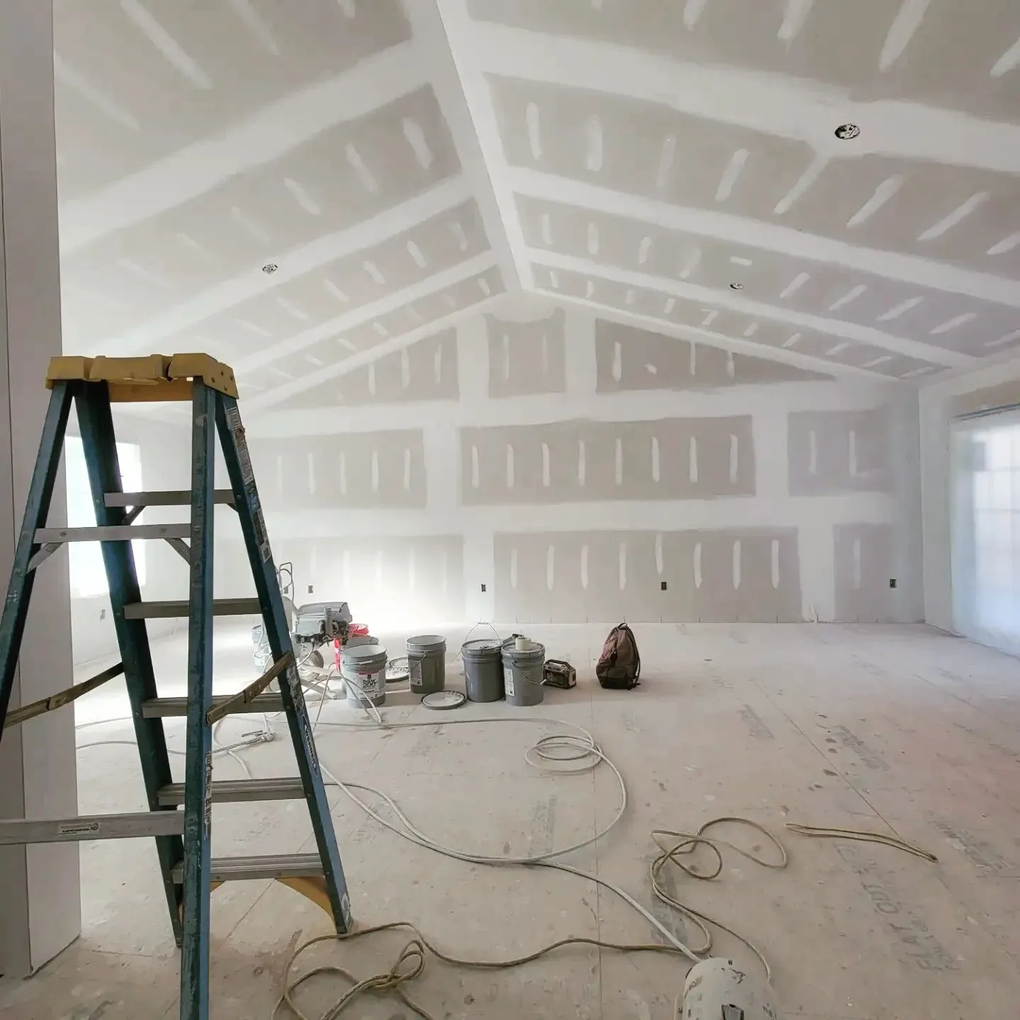 Sam prepping a room for interior paint